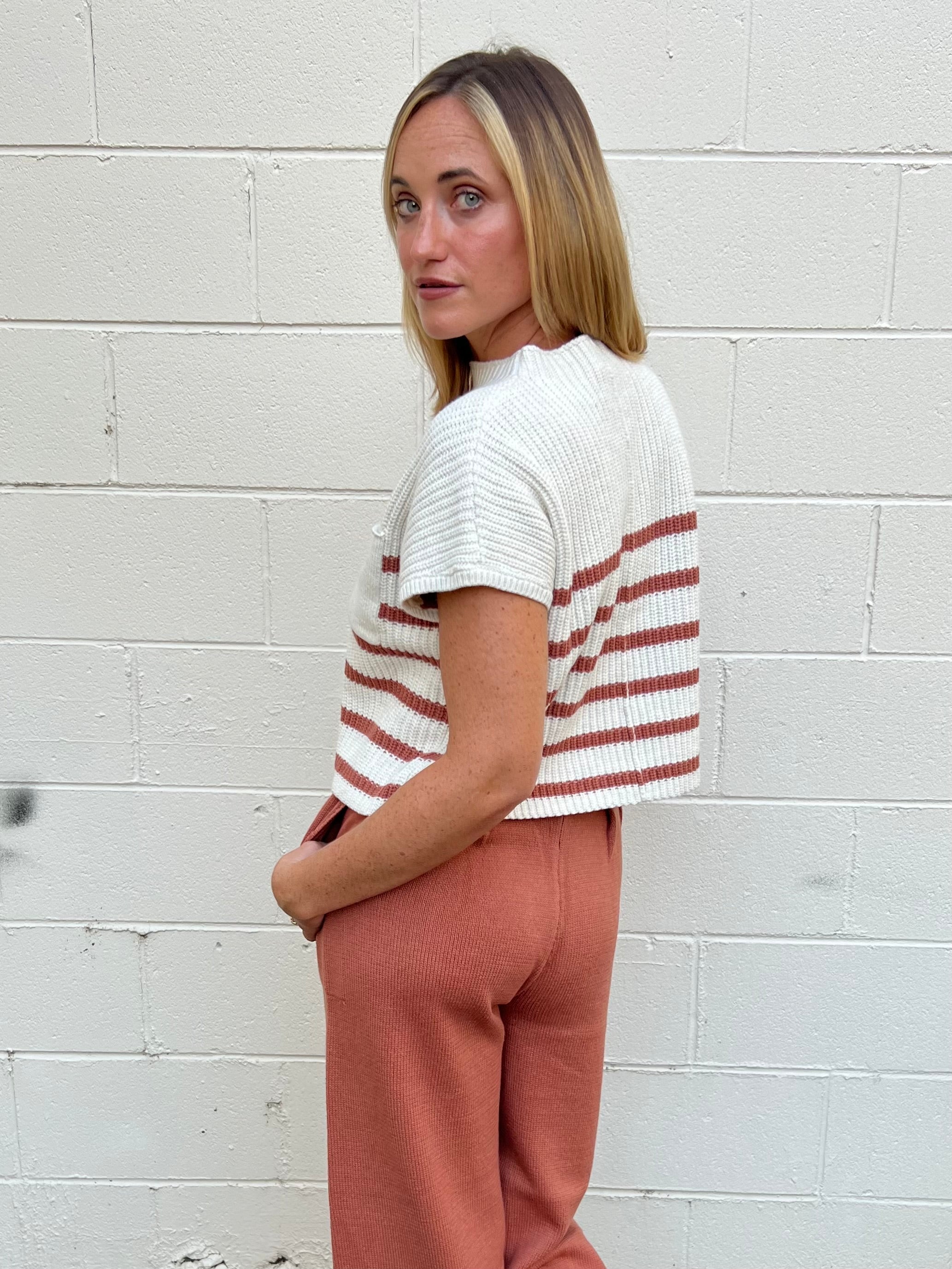 Miou Muse | Striped Knit Top | Sweetest Stitch Boutique