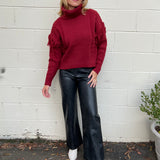 Rebel Faux Leather Wide Leg Pants