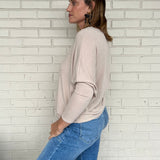 Charlotte Avery | Taupe Long Sleeve Top | Sweetest Stitch