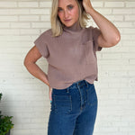 Entro | Taupe Knit Sleeveless Pocket Top | Sweetest Stitch