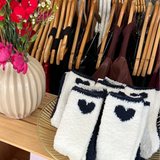 Fuzzy Heart Socks - 2 Pack