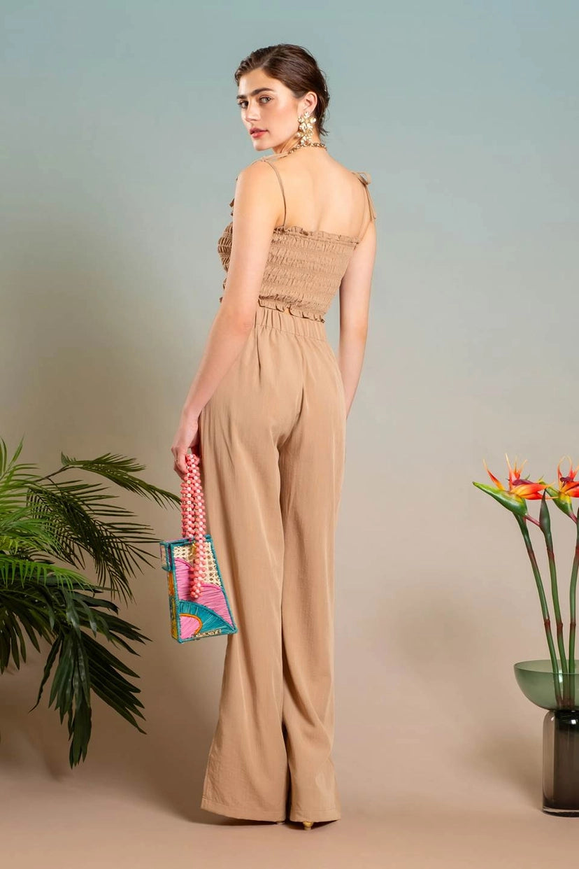 Blu Pepper | Tan Wide Leg Pants | Sweetest Stitch Shop Womens