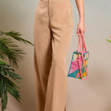 Blu Pepper | Tan Wide Leg Pants | Sweetest Stitch Shop Womens