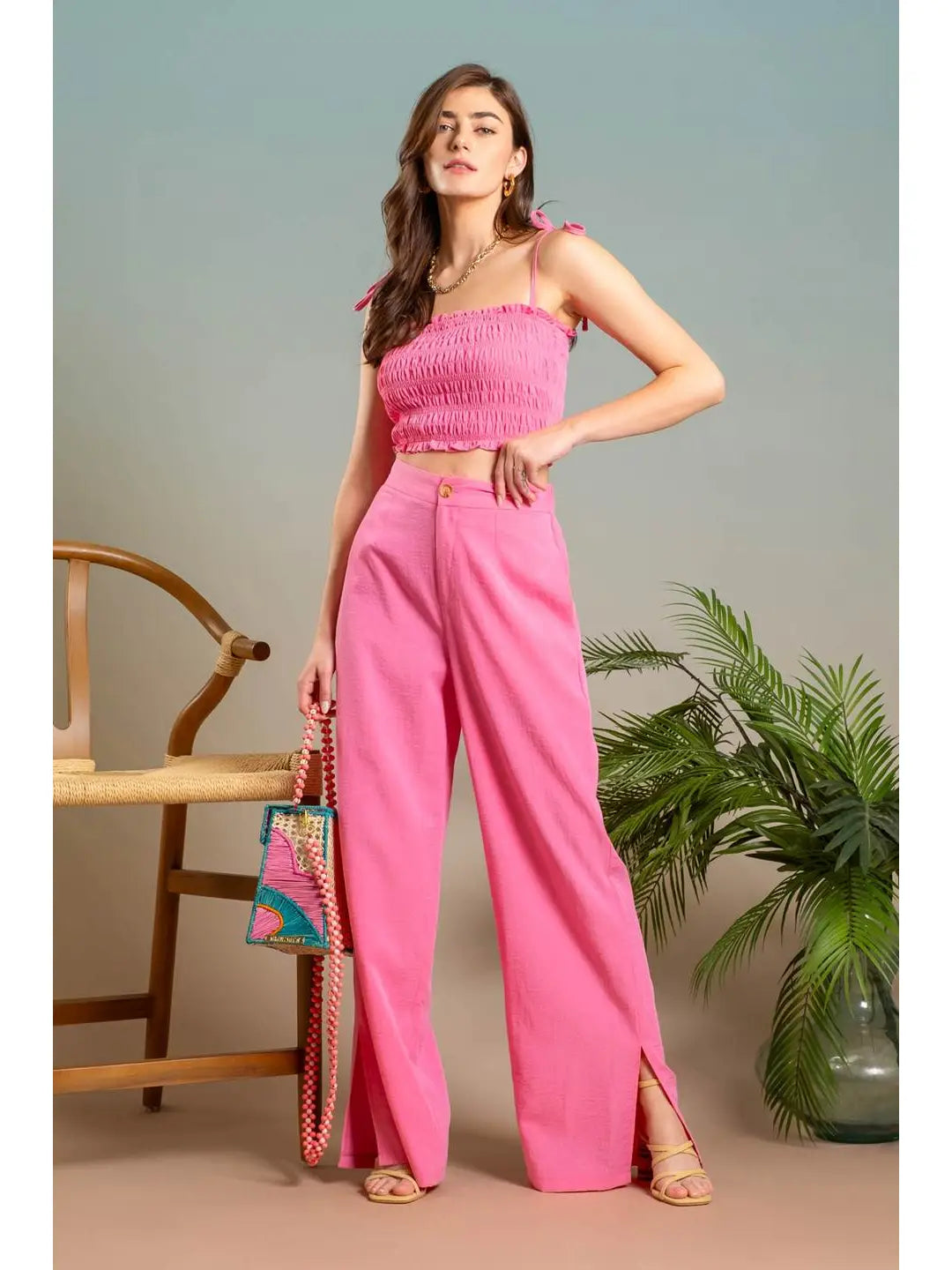 Blu Pepper | Pink Wide Leg Pants | Sweetest Stitch Shop Womens