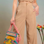 Blu Pepper | Tan Wide Leg Pants | Sweetest Stitch Shop Womens