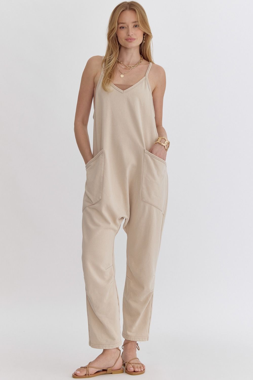 Entro | Relaxed Fit Neutral Jumpsuit | Sweetest Stitch Richmond 