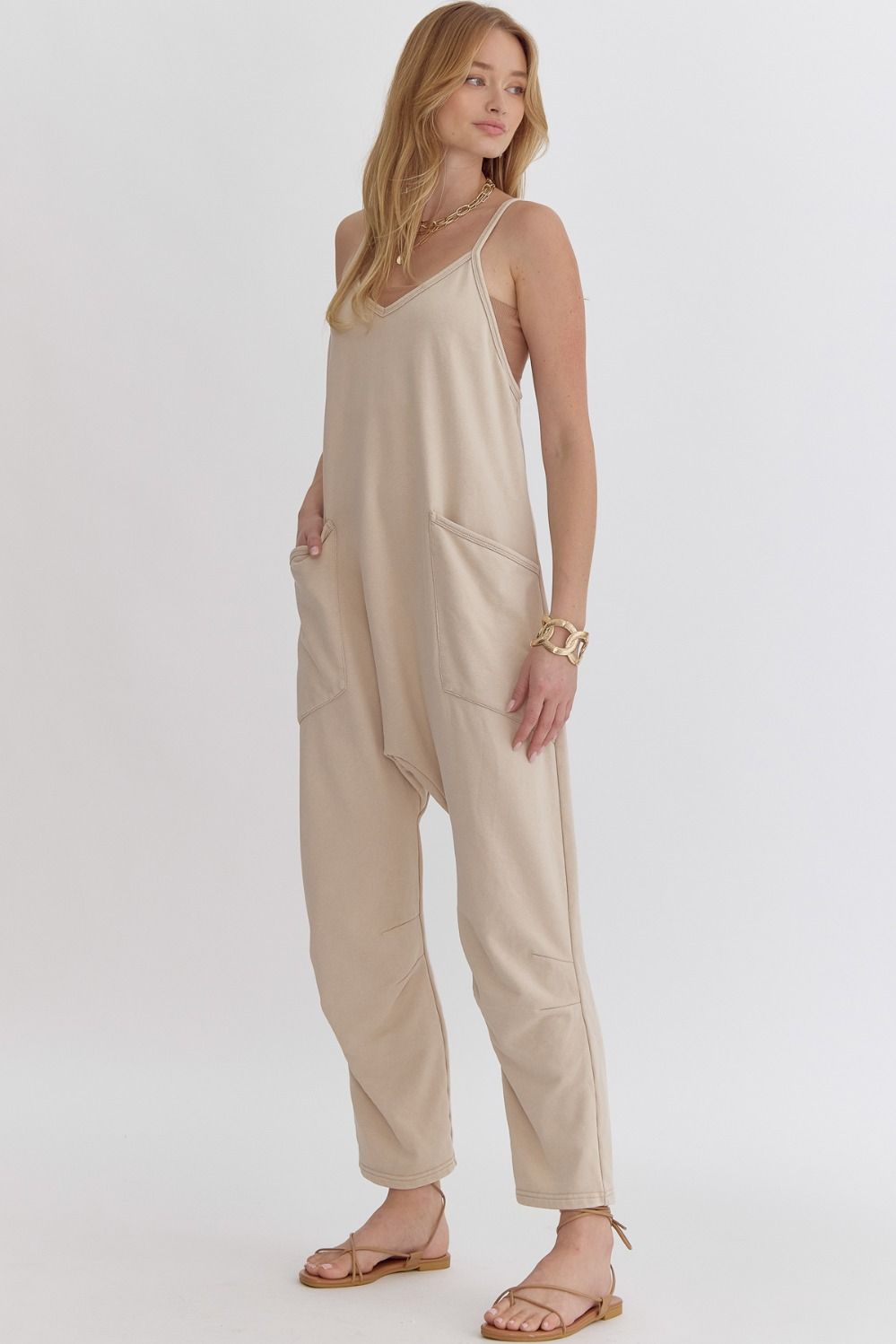 Entro | Relaxed Fit Neutral Jumpsuit | Sweetest Stitch Richmond 