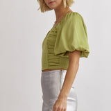 Entro | Green Going Out Top | Sweetest Stitch Online Boutique