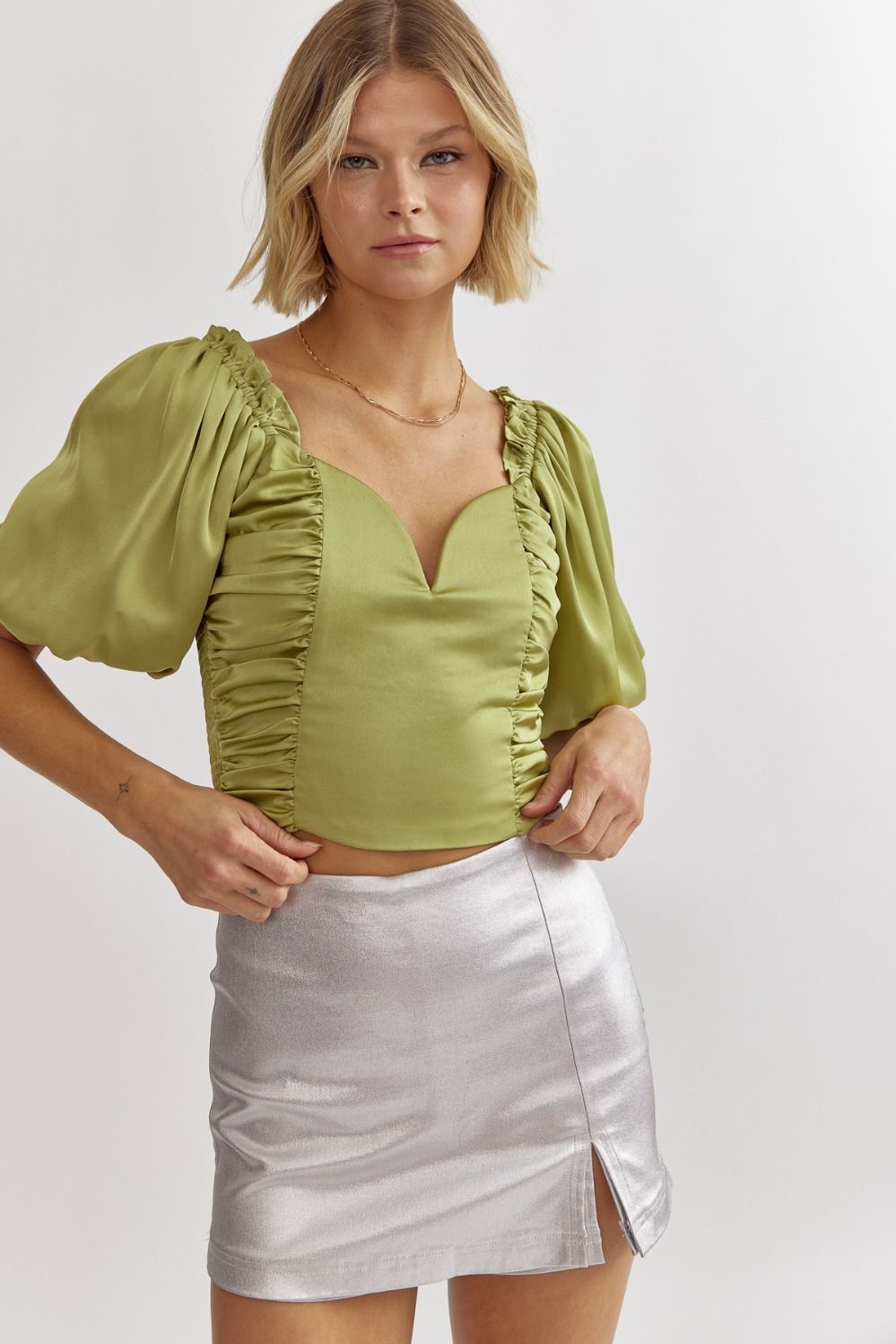 Entro | Green Going Out Top | Sweetest Stitch Online Boutique