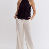 Entro | Black Ruffle Sleeveless Top | Sweetest Stitch Richmond