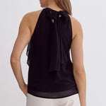 Entro | Black Ruffle Sleeveless Top | Sweetest Stitch Richmond