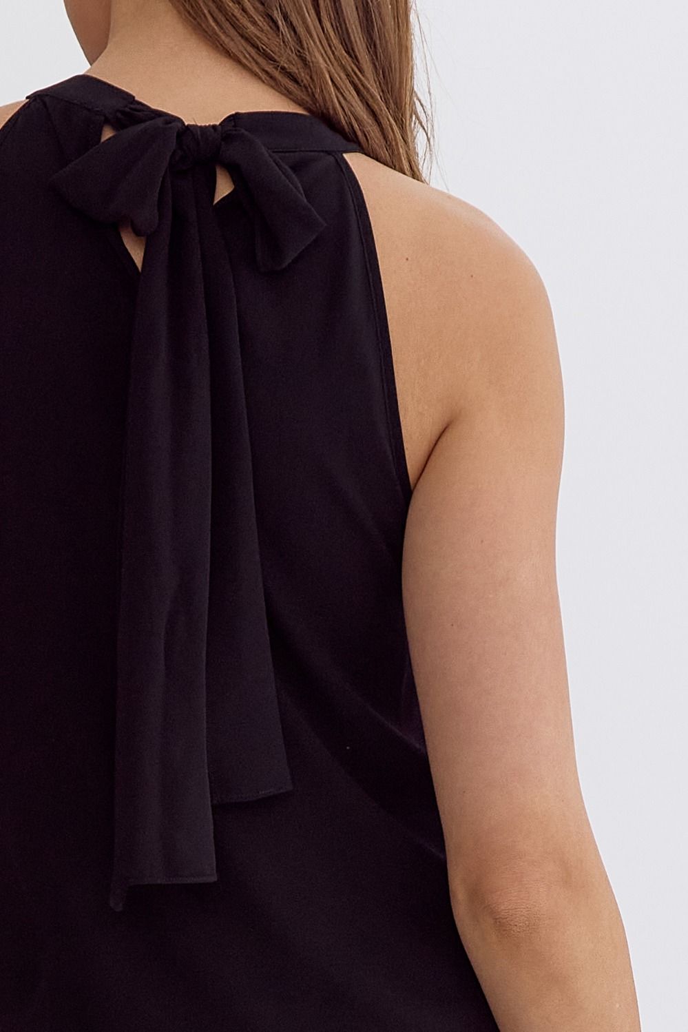 Entro | Black Ruffle Sleeveless Top | Sweetest Stitch Richmond