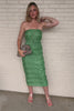 Dress Forum | Green Strapless Midi Dress | Sweetest Stitch Boutique
