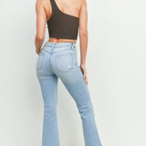 Just Black Denim | Light Wash Cropped Flare Jeans Light | Sweetest Stitch 